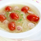 トマトとソーセージのスープ